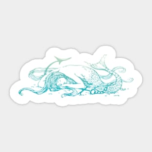 Caught Mermaid in Sky Sticker